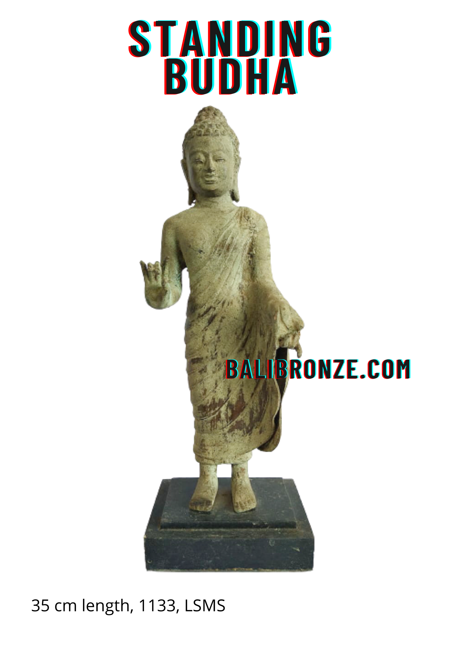 1133 Standing Budha 35 cm LSMS