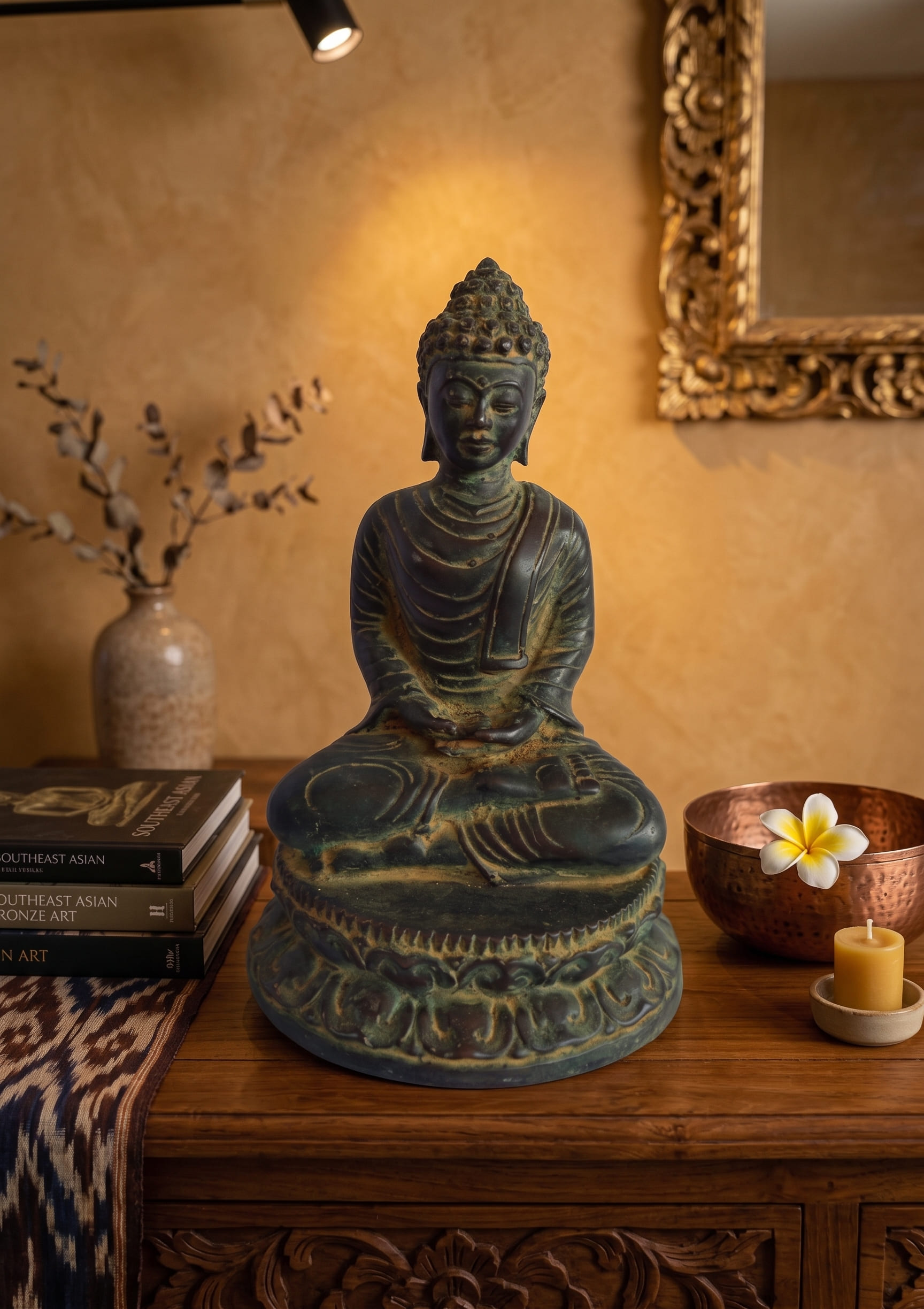 1126 Sitting Budha Thai 18 cm TGS